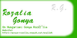rozalia gonya business card